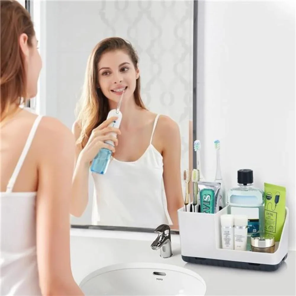 Bathroom Counter Organizer Toothbrush Holder Vanity Sink Storage Organizer
